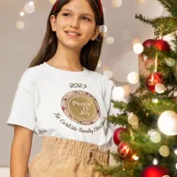 Peace & Joy Pink Gold Family Name Christmas Girls' T-Shirt