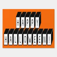 Halloween Block Text Yard Sign