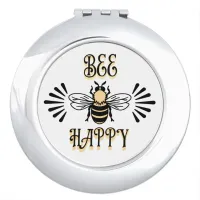 Bee Happy | Vintage Colors Honey Bee Compact Mirror
