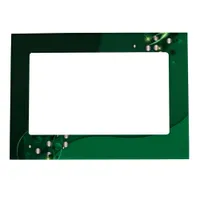 Abstract Emerald Green Layout and Gold Ornaments Magnetic Frame