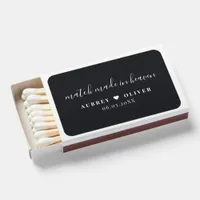 Match Made in Heaven Black & White Wedding Matches