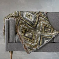 Modern, trendy pattern in silver, gold and black  throw blanket