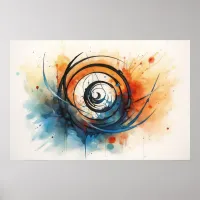 Wormhole in Time ink and watercolor