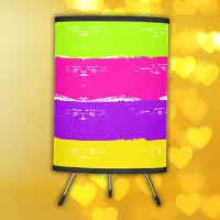 Bright Neon Paint Brush Strokes |  Tripod Lamp