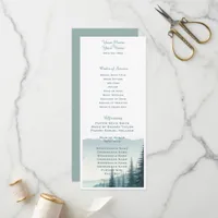 Pine Forest Rustic Nature Wedding Program