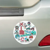 A Year To Remember 2020 Highlights Round Holiday Car Magnet