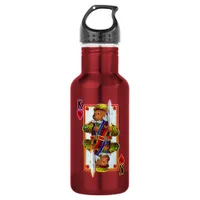 Teddy Bear King of Hearts Stainless Steel Water Bottle