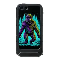 Sasquatch Bigfoot in Teal and Black  Waterproof Case For iPhone SE/5/5s