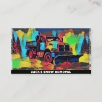 *~*  Artistic  Snow Removal Snow Plow Truck AP74 Business Card