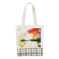 Santa Monica Pier Bursting Colors Zazzle HEART Tote Bag