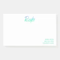*~* Reiki Blue Green & Turquoise Iridescent Post-it Notes