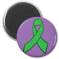 Purple & Lime Green Lyme Disease Awareness Magnet
