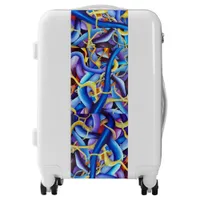 Contemporary Blue Abstract - Depth Illusion Luggage