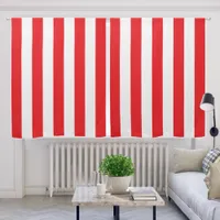 Red and White Stripe  Blackout Curtains