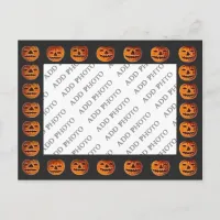 Vintage Halloween Jack o' Lantern Frame Postcard