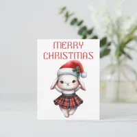 Dancing Bunny - Christmas Card