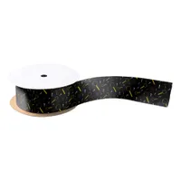 Detective Magnifying Glasses Fingerprints on Black Satin Ribbon