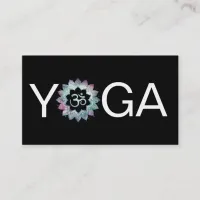 *~* Yoga OM  Aum Lotus Mandala Teacher Instructor Business Card