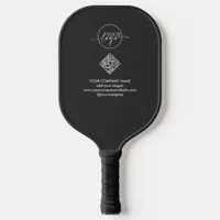 Logo Black Business QR CODE Corporate Marketing Pickleball Paddle