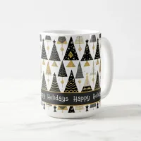 Black Gold Christmas Merry Pattern#25 ID1009 Coffee Mug