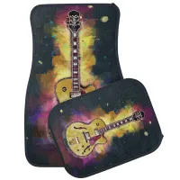 Personalized Cool Funky Abstract Guitar Art Car Floor Mat