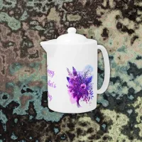 Purple & Blue Floral Happy Mother's Day | Tea Pots Teapot