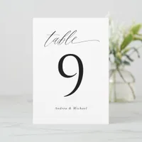 Modern Elegant 5x7 Wedding Table Numbers