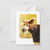 Smiling Okapi School Valentine's Party  Note Card