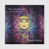 Katharine Hepburn - Inspirational Feminism Quote Magnet