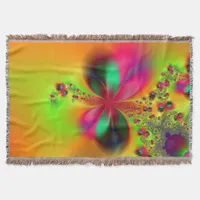 Fire Dance Fractal Art Throw Blanket