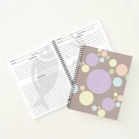 Pastel circles on a silk color background | notebook