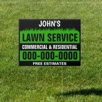 18" X 24" Dark Lawn Service Double Sided Yard Sign