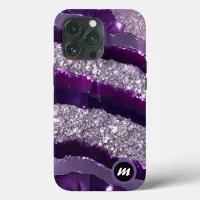 *~* AP66 Glam QR Lavende Purple Silver Glitter  Case-Mate iPhone Case