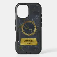 Taurus Dark Zodiac Astrology: Black & Gold iPhone 16 Case