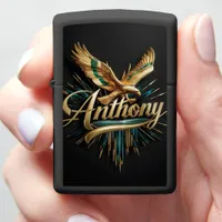 Golden Eagle Soaring Over Anthony Zippo Lighter