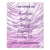 Rippled Pink And Purple Positive Affirmations Photo Print