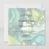 Emerald Dream: Modern Wedding Elegance Minimalism Invitation