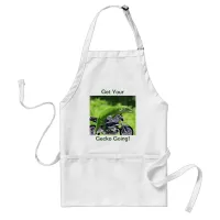 Green Hawaiian Gecko Rider Adult Apron