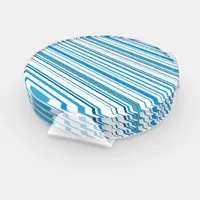 Blue Beach Color Stripes Coaster Set