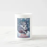 Christmas Wolf - Bone China Mug