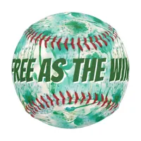 Elegant Dandelion Monogram Green and White | Baseball