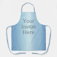 Create Your Own Metallic Frozen Ice Blue Faux Foil Apron