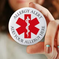 Allergy Alert, custom add your allergy Warning Button