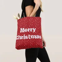 Trees and Snowflakes Christmas Tote Bag