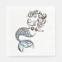 Summer Unicorn Mermaid Napkins