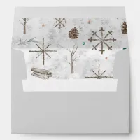 Boho Twigs & Pinecone Christmas ID986 Envelope