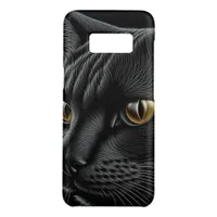 AI Black Cat with Yellow Eyes Case-Mate Samsung Galaxy S8 Case