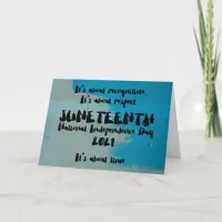 Juneteenth is a Federal Holiday Card