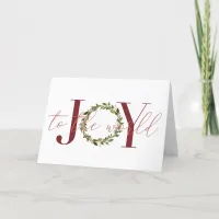 Elegant Joy to the World Christmas Holiday Photo