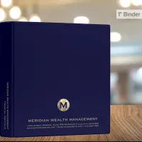 Gold Monogram Financial Portfolio Binder